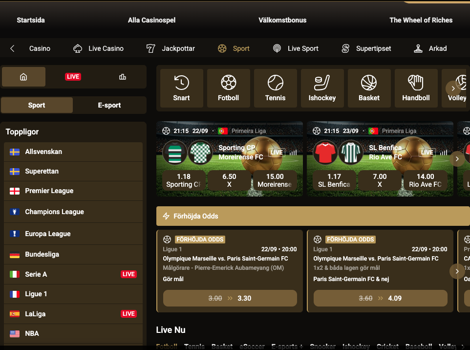 mega riches sport