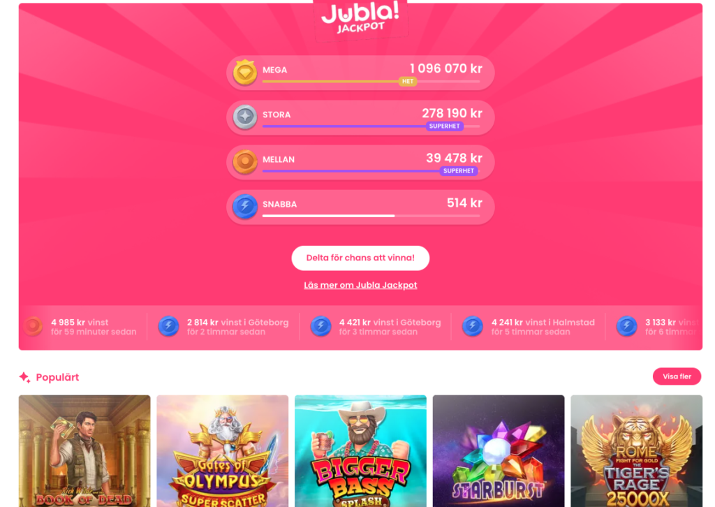 jubla hemsida